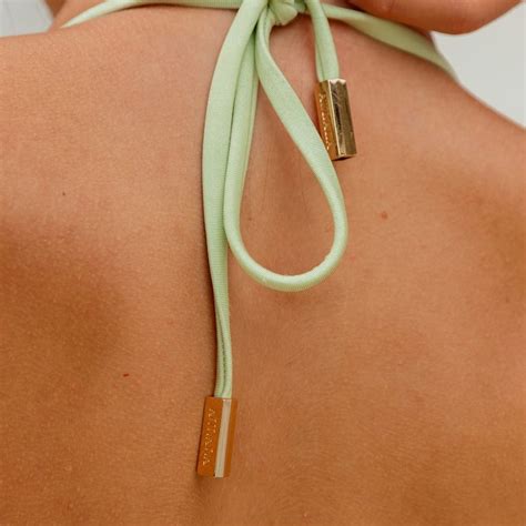 Gatsby S Reversible Gold Bikini Green Aulala Paris Wolf Badger