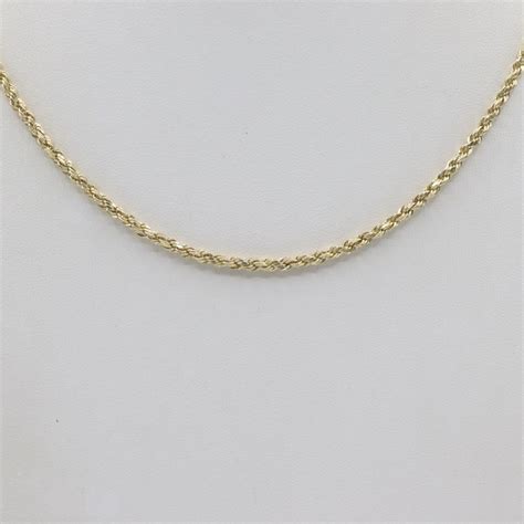 Kt Gold Hollow Rope Chain Necklace Property Room