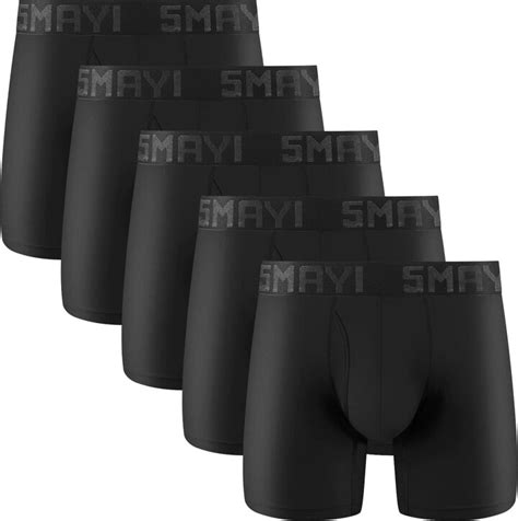 5mayi Mens Athletic Underwear Mens Boxer Briefs Black Underwear For Men Pack S M L Xl Xxl