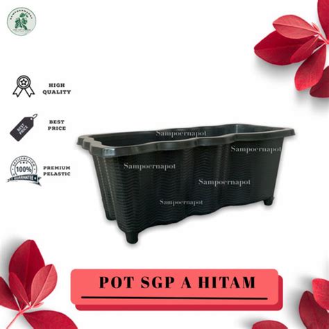 Jual Pot Bunga Tanaman Panjang Sgp A Hitam Panjang 29cm SGP A HITAM