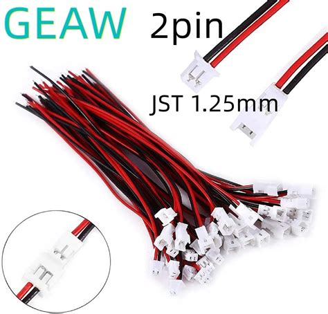 40pcs Micro Jst 1 25mm 2 Pin Male And Female Connector Plug With Wire 100mm Wire Cables