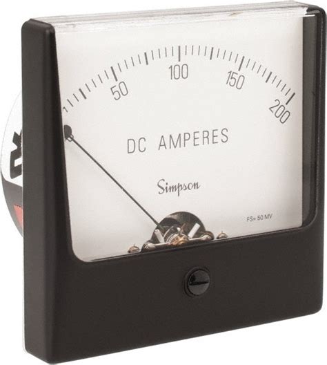 Simpson Electric Analog Dc Ammeter Panel Meter Msc Direct