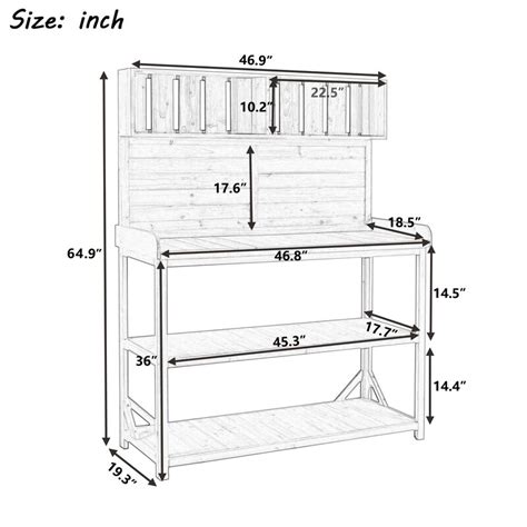 Arlmont Co Emmauel Fir Wood Potting Bench Wayfair