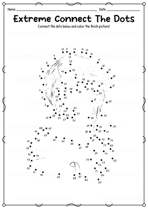 10 Printable Dot To Dot Worksheets 1 100 Dot Worksheets Dots Dot To Dot Printables