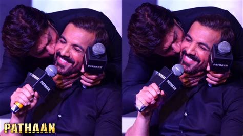 Pathaan Success Celebration Shah Rukh Khan Kiss On John Abraham Cheeks