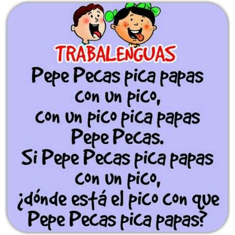 Trabalenguas Spanish Teaching Resources Learning Spanish Teaching