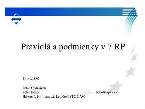 PPT Pravidlá a podmienky v 7 RP PowerPoint Presentation free