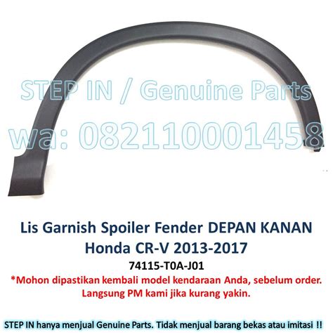 Jual Lis Garnish Spoiler Fender Depan Honda CR V 2013 2014 2015 2016