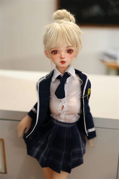 Fifi 1ft7 50cm Blonde Tiny Sex Doll With BJD Head NakeDoll