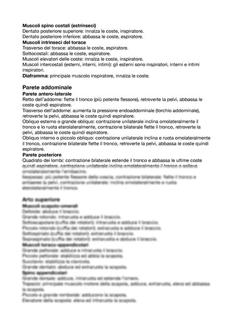 Solution Ripasso Muscoli Studypool