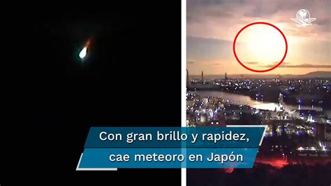 Captan en video la caída de un brillante meteoro en Japón YouTube