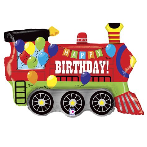 Karaloon Shop 1 Folienballon Happy Birthday Eisenbahn Birthday Train