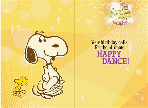 Peanuts® Snoopy Happy Dance Musical Birthday Card With Motion