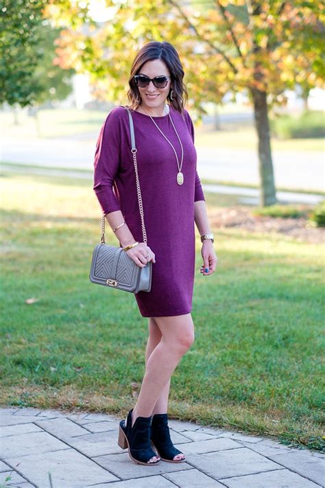 Fall Dress Outfit With Peep Toe Booties Jo Lynne Shane