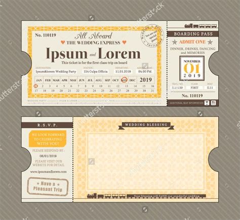 Fantastic Blank Train Ticket Template | Sparklingstemware