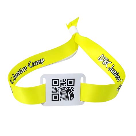 QR Code Tag Deluxe Fabric Wristband - Wristbands Direct