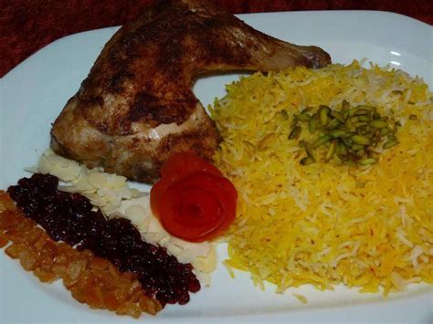 zereshk polo & morgh an Iranian food | Iranian food, Food presentation, Food