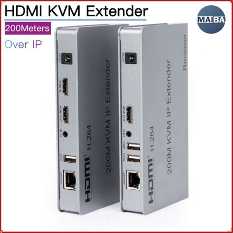 200m Hdmi Usb Extender Rj45 Ip Network Kvm Over Ip Extender Over Cat5e Cat6 Hdmi Kvm Extender By