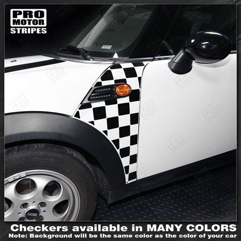 Mini Cooper 2008 2014 Clubman Checkered Side Panel Stripes 13225895246