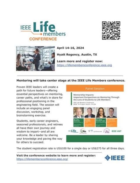 Ieee Women In Engineering On Linkedin Ieee Life Members Conference April 14 16 In Austin Tx