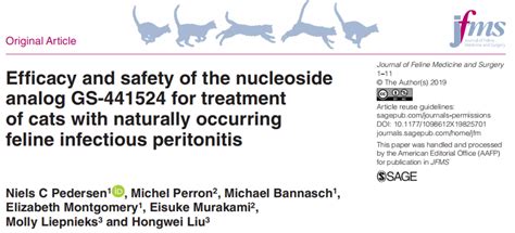 Efficacy and safety of the nucleoside analog GS-441524 for treatment of ...