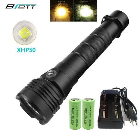 Diving Flashlight Led Cree Xhp Xhp White Or Yellow Light Optional