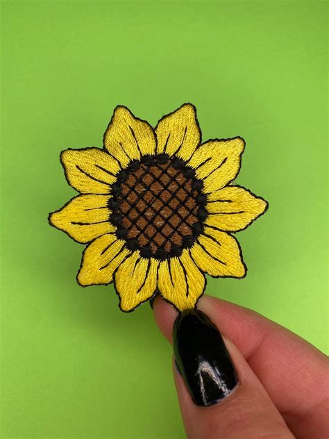 Sunflower Patch Iron On Applique Etsy