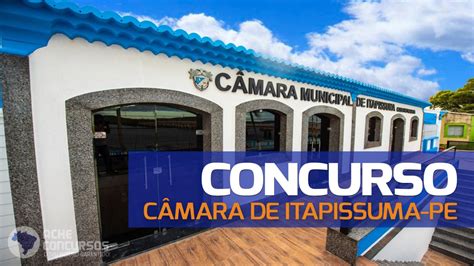 Concurso C Mara De Itapissuma Pe Sai Edital Vagas