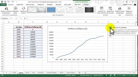 Créer un graphique dans Excel 2013 YouTube