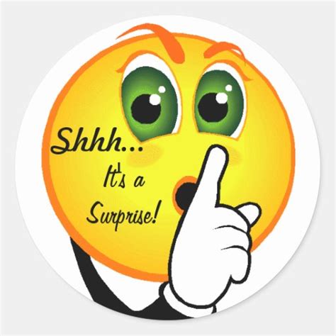 Shhh Its Asurprise Classic Round Sticker Zazzle