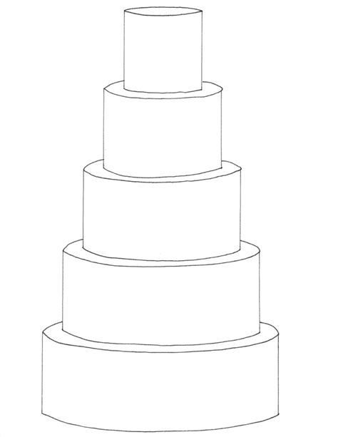 Wedding Cake Line Drawing at GetDrawings | Free download