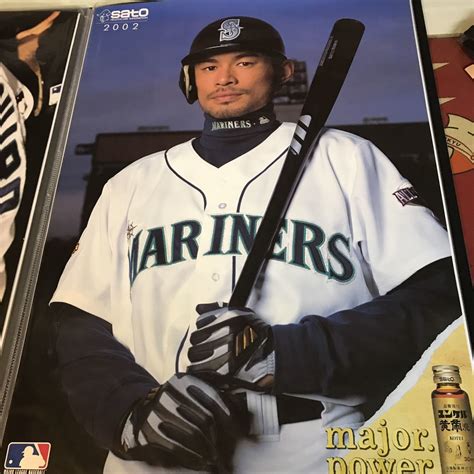 Yahooオークション イチローichiro 2002年 非売品ポスター（ユンケ