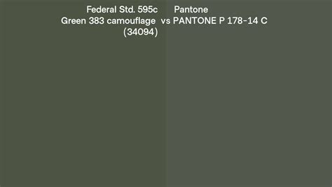 Federal Std 595c Green 383 Camouflage 34094 Vs Pantone P 178 14 C