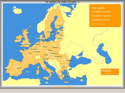 Ilustracion De Mapa De La Union Europea Con Los Paises Y Capitales Images