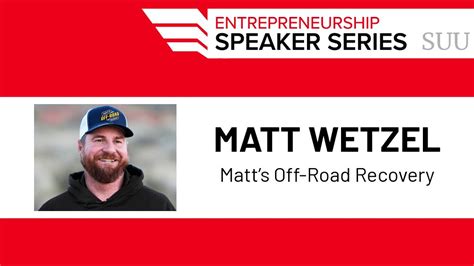 Matt Wetzel Suu Entrepreneurship Speaker Series Youtube