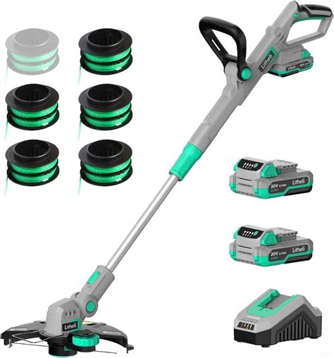 Amazon Litheli 20V 12 Inch Cordless String Trimmer Edger 2 X 2