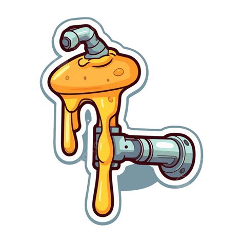 Cartoon Character In The Shape Of A Tap Vector Clipart Cartoon Clipart