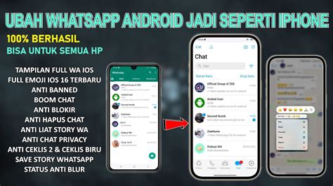 Cara Ubah Whatsapp Android Jadi Wa Iphone Full Ios Terbaru