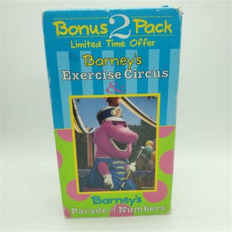 Vintage Vhs Barney S Exercise Circus Parade Of Numbers Bonus 2 Pack 1996 Tested 45986999122 Ebay