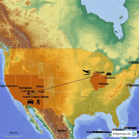 Stepmap Usa Bersicht Landkarte F R Nordamerika