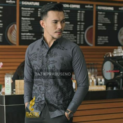 Jual Dewananda Kemeja Batik Pria Lengan Panjang Slimfit Hem Baju