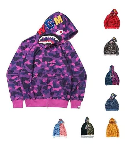 Sudadera De Bape Shark Deportiva Con Capucha Cuotas Sin Inter S