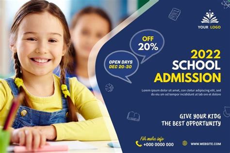 School Admission Banner Post School Admissions School Template