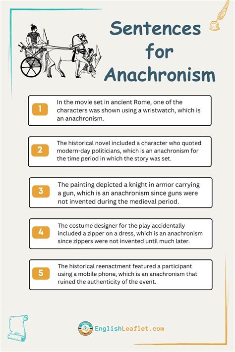 Anachronism in Literature | Sentences for anachronism - EnglishLeaflet