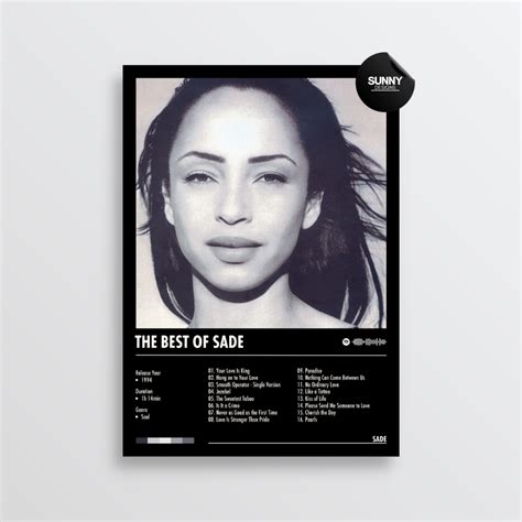 Sade The Best Of Sade Album Cover Poster Sunny Designs Posters