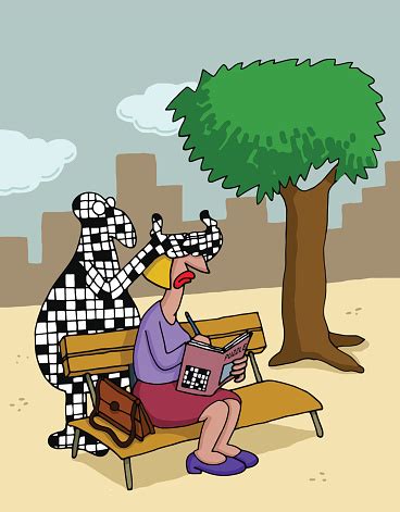 Cartoon About Crossword Puzzles Stock Illustration - Download Image Now - iStock