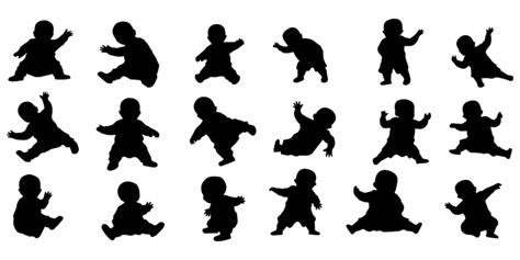 Premium Vector | Children walking silhouette vector collection