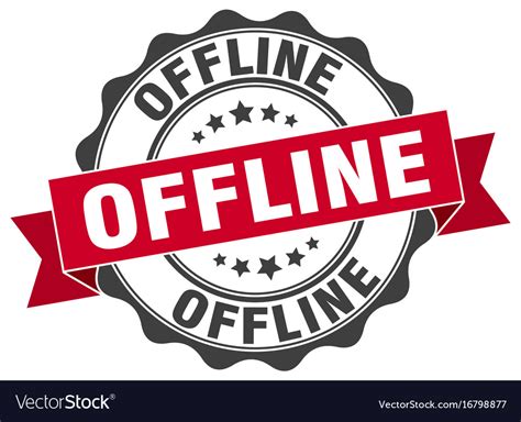 Offline Stamp Sign Seal Royalty Free Vector Image