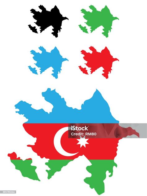 Vetores De Mapa Do Azerbaijão E Mais Imagens De Azerbaidjão Azerbaidjão Bandeira Bandeira