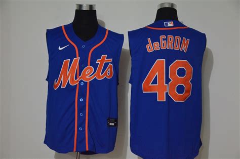 Men S New York Mets Jacob Degrom Blue Stitched Mlb Cool Base Nike